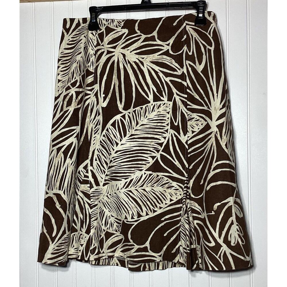 David N Classic A-line brown skirt Sz 12
